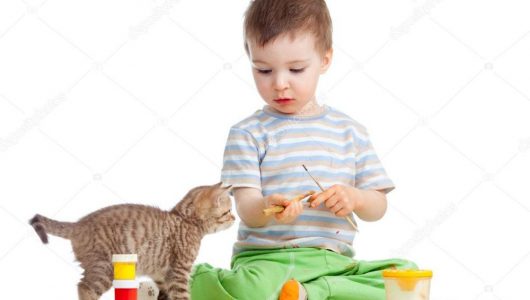 depositphotos_11802438-stockafbeelding-kid-tekening-verven-kat-kijken